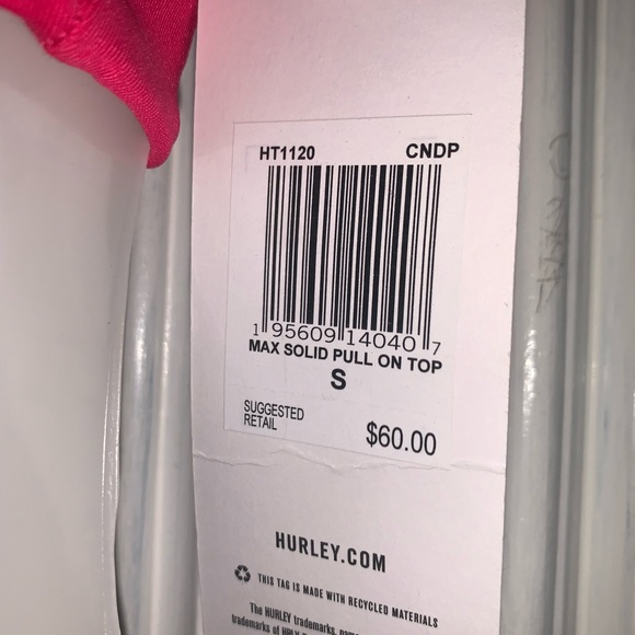 Hurley Max Solid Pull on Bikini Top BNWT $15 - Picture 7 of 9